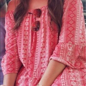 Red Off the Shoulder Top